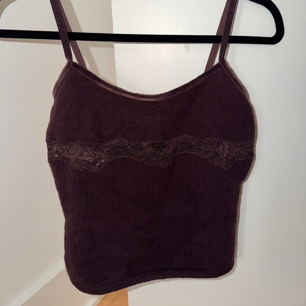 Skims lace knit tank top